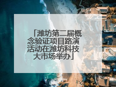 潍坊第二届概念验证项目路演活动在潍坊科技大市场举办