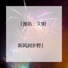 潍坊：文明新风润乡野