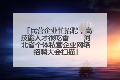 民营企业忙招聘，高技能人才很吃香——河北省个体私营企业网络招聘大会扫描