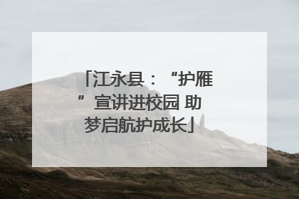 江永县：“护雁”宣讲进校园 助梦启航护成长