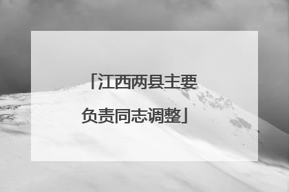 江西两县主要负责同志调整