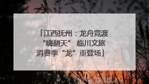 江西抚州：龙舟竞渡“嗨翻天” 临川文旅消费季“龙”重登场