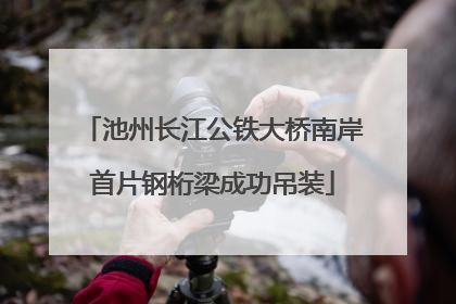池州长江公铁大桥南岸首片钢桁梁成功吊装