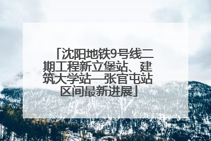 沈阳地铁9号线二期工程新立堡站、建筑大学站—张官屯站区间最新进展