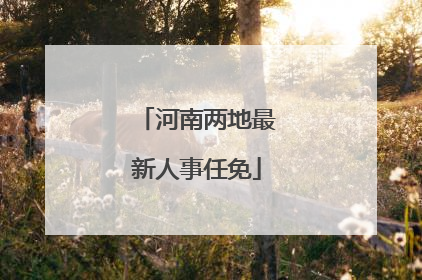 河南两地最新人事任免