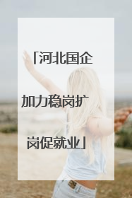 河北国企加力稳岗扩岗促就业