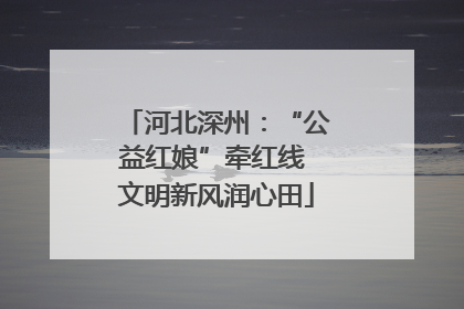 河北深州：“公益红娘”牵红线 文明新风润心田