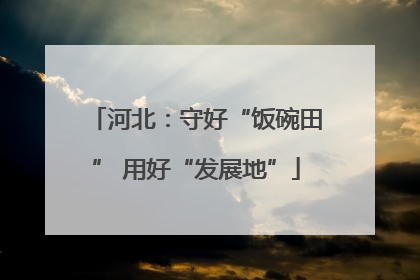河北：守好“饭碗田” 用好“发展地”