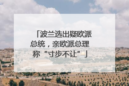 波兰选出疑欧派总统，亲欧派总理称“寸步不让”