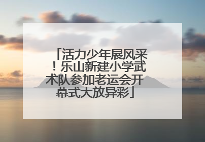 活力少年展风采！乐山新建小学武术队参加老运会开幕式大放异彩