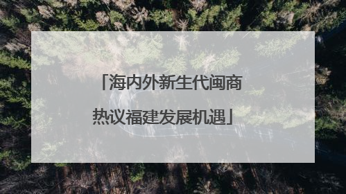 海内外新生代闽商热议福建发展机遇