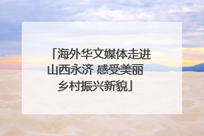 海外华文媒体走进山西永济 感受美丽乡村振兴新貌