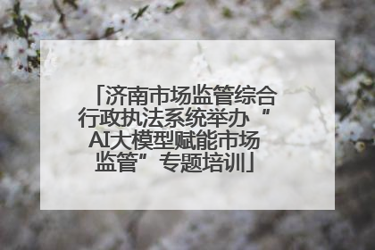 济南市场监管综合行政执法系统举办“AI大模型赋能市场监管”专题培训