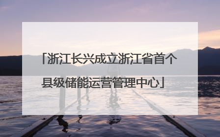 浙江长兴成立浙江省首个县级储能运营管理中心