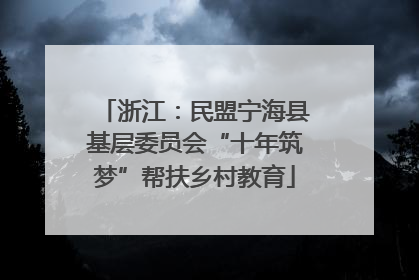 浙江：民盟宁海县基层委员会“十年筑梦”帮扶乡村教育