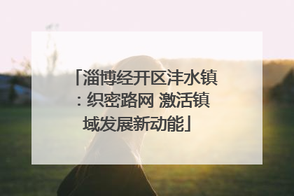 淄博经开区沣水镇：织密路网 激活镇域发展新动能