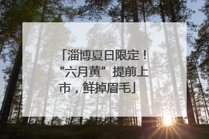 淄博夏日限定！“六月黄”提前上市，鲜掉眉毛