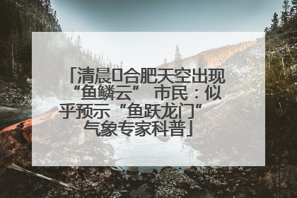 清晨﻿合肥天空出现“鱼鳞云” 市民：似乎预示“鱼跃龙门” 气象专家科普