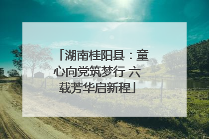 湖南桂阳县：童心向党筑梦行 六载芳华启新程