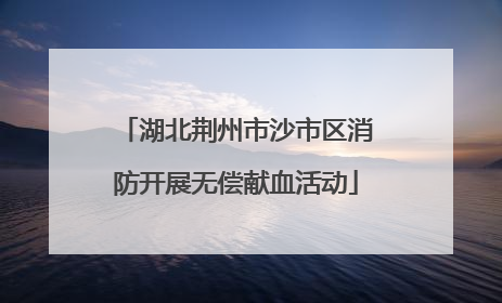 湖北荆州市沙市区消防开展无偿献血活动