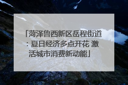 菏泽鲁西新区岳程街道：夏日经济多点开花 激活城市消费新动能