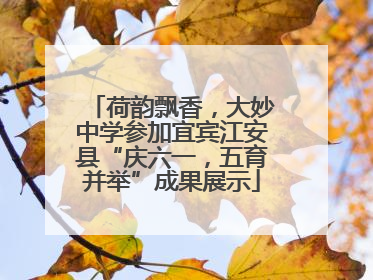 荷韵飘香，大妙中学参加宜宾江安县“庆六一，五育并举”成果展示