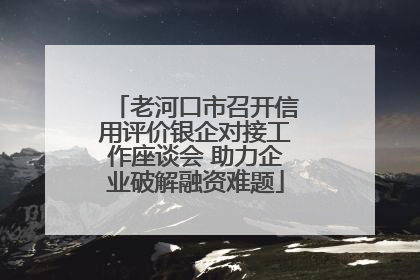 老河口市召开信用评价银企对接工作座谈会 助力企业破解融资难题