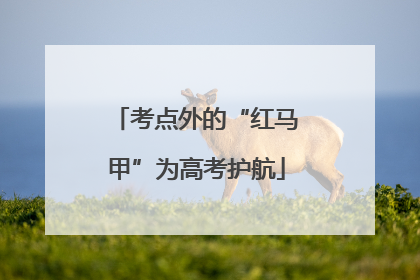 考点外的“红马甲”为高考护航