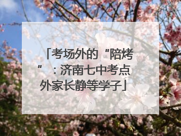 考场外的“陪烤”：济南七中考点外家长静等学子