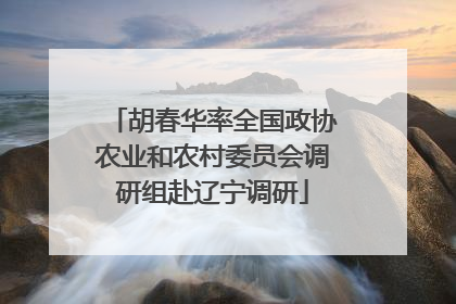 胡春华率全国政协农业和农村委员会调研组赴辽宁调研