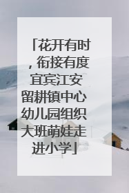 花开有时，衔接有度 宜宾江安留耕镇中心幼儿园组织大班萌娃走进小学