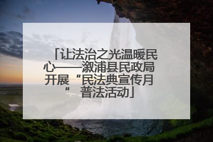 让法治之光温暖民心——溆浦县民政局开展“民法典宣传月” 普法活动
