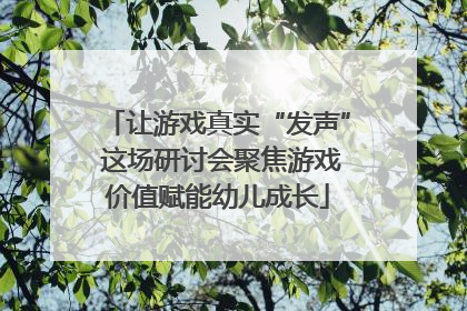 让游戏真实“发声” 这场研讨会聚焦游戏价值赋能幼儿成长