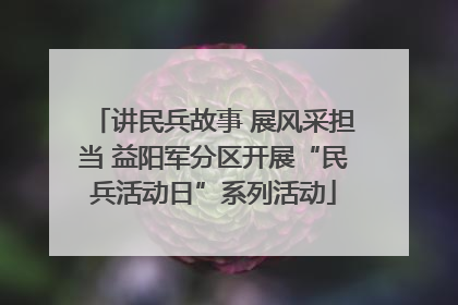 讲民兵故事 展风采担当 益阳军分区开展“民兵活动日”系列活动