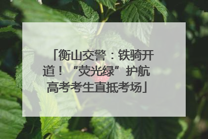 衡山交警：铁骑开道！“荧光绿”护航高考考生直抵考场