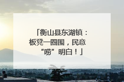 衡山县东湖镇：板凳一圈围，民意“唠”明白！