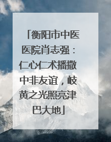 衡阳市中医医院肖志强：仁心仁术播撒中非友谊，岐黄之光照亮津巴大地