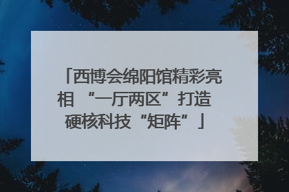 西博会绵阳馆精彩亮相 “一厅两区”打造硬核科技“矩阵”