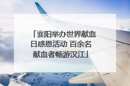 襄阳举办世界献血日感恩活动 百余名献血者畅游汉江