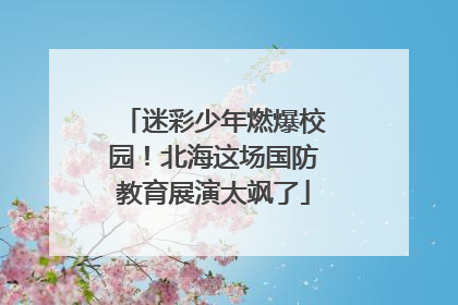 迷彩少年燃爆校园！北海这场国防教育展演太飒了
