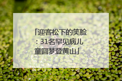 迎客松下的笑脸：31名罕见病儿童圆梦登黄山