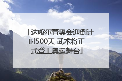 达喀尔青奥会迎倒计时500天 武术将正式登上奥运舞台