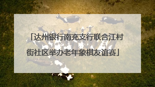 达州银行南充支行联合江村街社区举办老年象棋友谊赛