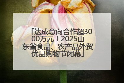 达成意向合作超3000万元！2025山东省食品、农产品外贸优品购物节闭幕