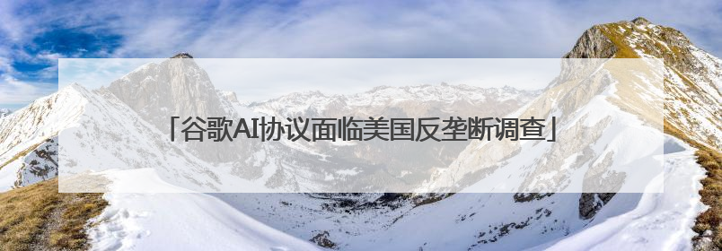 谷歌AI协议面临美国反垄断调查