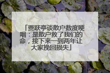 贾跃亭谈散户数度哽咽:是散户救了我们的命,接下来一到两年让大家挽回损失