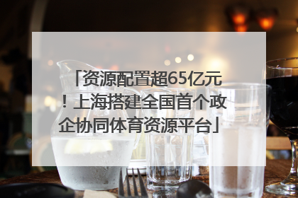 资源配置超65亿元！上海搭建全国首个政企协同体育资源平台