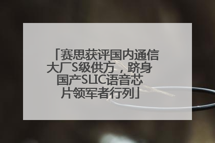 赛思获评国内通信大厂S级供方，跻身国产SLIC语音芯片领军者行列