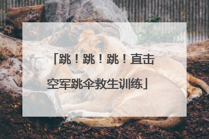 跳！跳！跳！直击空军跳伞救生训练