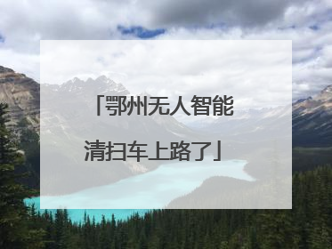 鄂州无人智能清扫车上路了